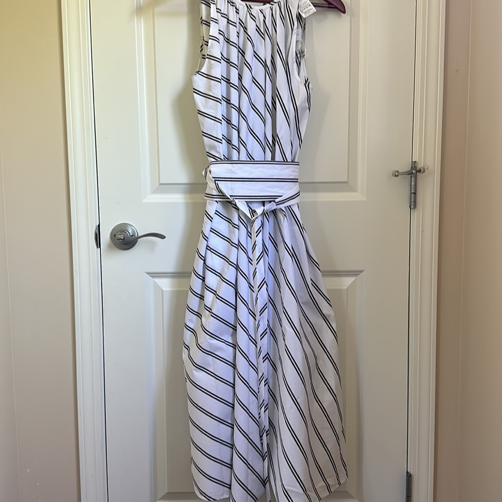 SOLD! $895 Retail MAXMARA label-cut Vischio Bias-Stripe Dress Size: IT42 US6/8 - Picture 15 of 16